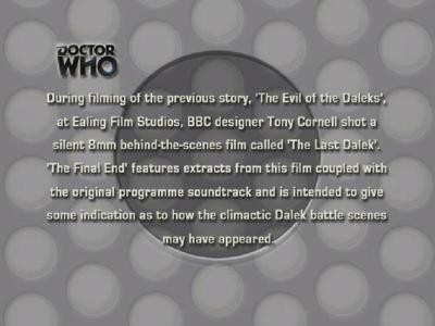 Doctor Who - Documentary / Specials / Parodies / Webcasts - The Final End reviews